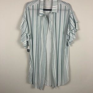 Mint Green & White UMGEE oversize top